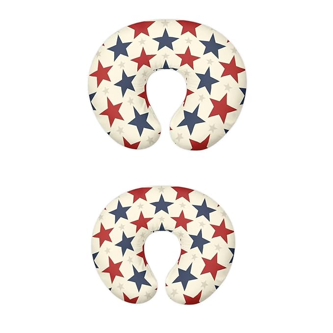 American Stars Baby Nursing Pillow Cover Soft Comfortable 4th of July Newborn Nursing Pillow Case Stain Resistant and Scratch Resistant