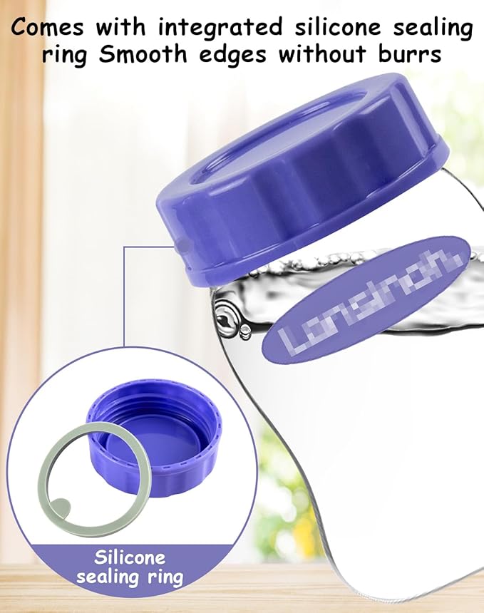 Baby Bottle Caps Compatible with Lansinoh Bottles, Travel and Storage Bottle Lids Replacement, 8 Count, Purple