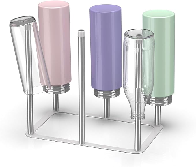 Water Bottle Drying Rack,Stainless Steel Bottle Rack Dryer, Plastic Bag Drying Rack, Dry Rack for Bottles,Space Saving Countertop Rack for Glass,Cups, Mugs,Mason Jars and Sports Bottles