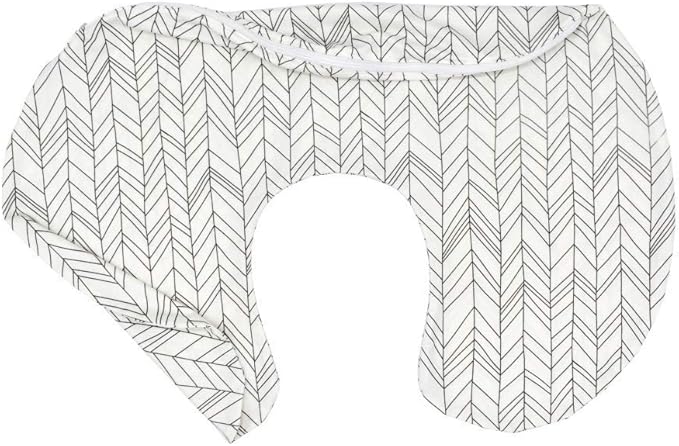 2 Pack Nursing Pillow Cover Slipcover for Breastfeeding Pillows, Soft and Comfortable Safely Fits On Standard Infant Nursing Pillows, Black