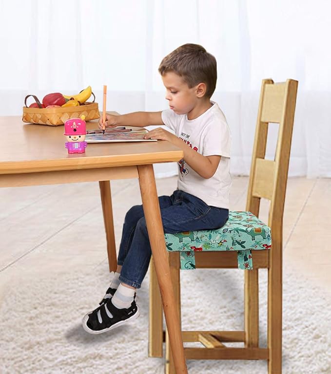Zicac Portable High Chair Increasing Seat Cushion for Travel Dining Seat Pad for Toddler Kids Baby Infant Washable Thick Chair Seat Pads (Green)