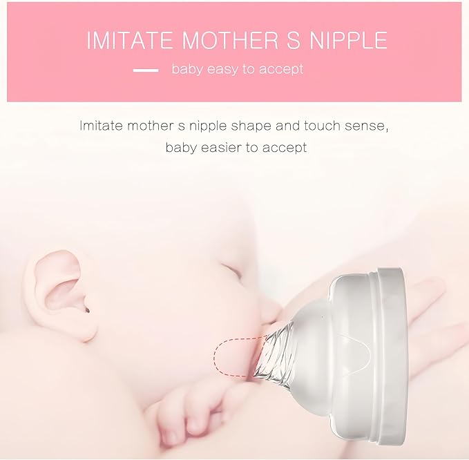 Manual Breast Pump with Non-Slip Design, Microwave Safe Milk Collection Bottle, Heat Resistant
