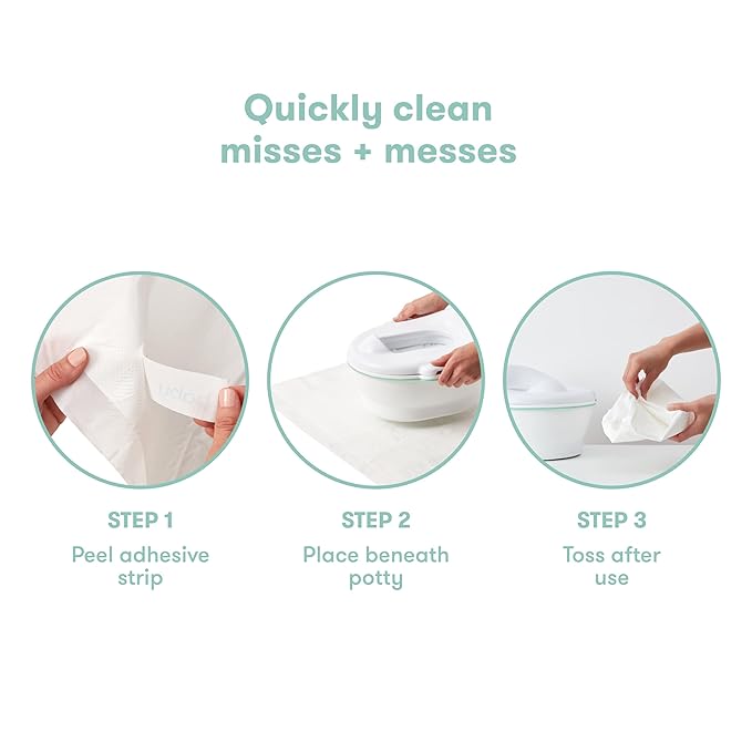 Frida Baby Potty Mess Mats | Disposable, Super-Absorbent Floor Pads for Easy Cleanup (Pack of 2)