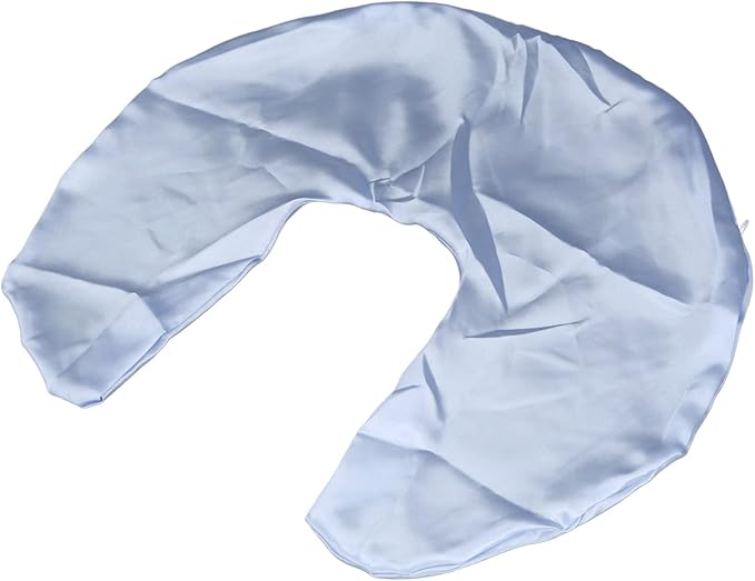 Satin Nursing Pillow Cover,Soft Washable Breathable,Protect for Baby Hair and Skin, Breastfeeding Pillow Slipcover for Feeding (Blue)