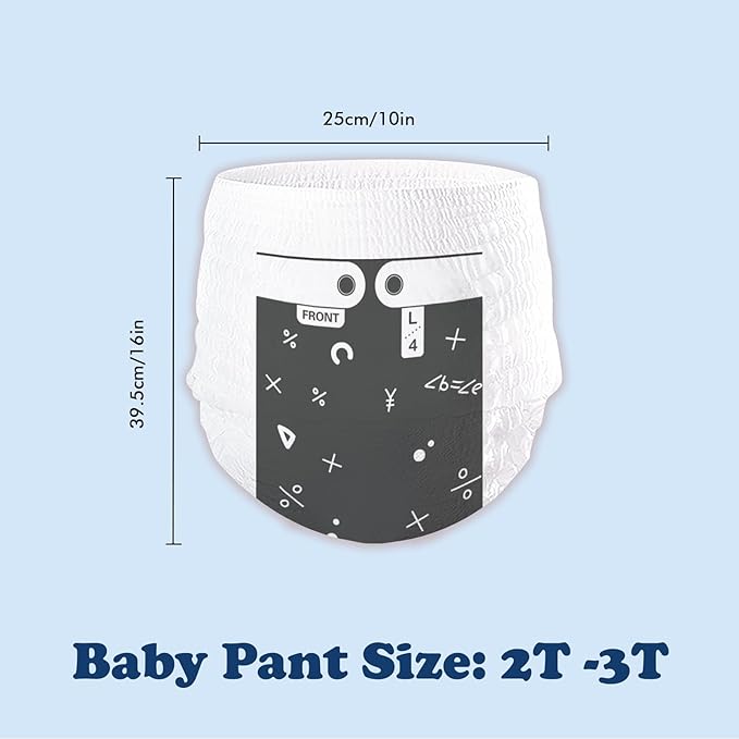 Minime Baby Training Pants - Size 2T-3T (20-34 lbs), 66 Count, Premium Hypoallergenic Training Underwear, Fragrance Free Disposable Baby Diaper Pants