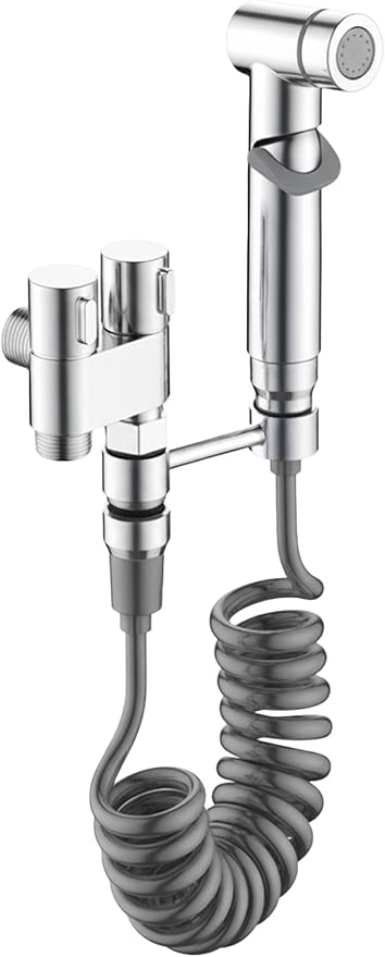 Aqua Earth Bidet Sprayer for Toilet | Handheld Bidet Shattaf Toilet Spray | Bathroom Baby Cloth Diaper Sprayer | Support Wall or Toilet Mount