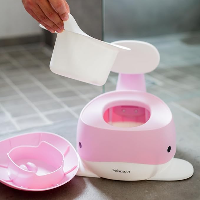 Kindsgut Whale Potty Training Toilet – Ergonomic Toddler Potty for Boys & Girls, Designed in Germany, Non-Slip & Easy Clean, Delicate Pink