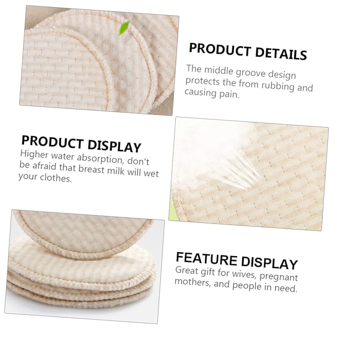 SHOWERORO Breastfeeding Nursing Pads 12pcs Reusable Breast Pads Washable Cotton for Women