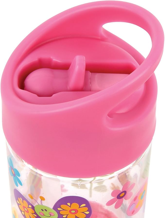 Stephen Joseph, Kids Flip Top Water Bottle, 10 oz Tritan BPA Free, Water Bottle for Girls & Boys, Back to School Flip Top Bottle, BUTTERFLY