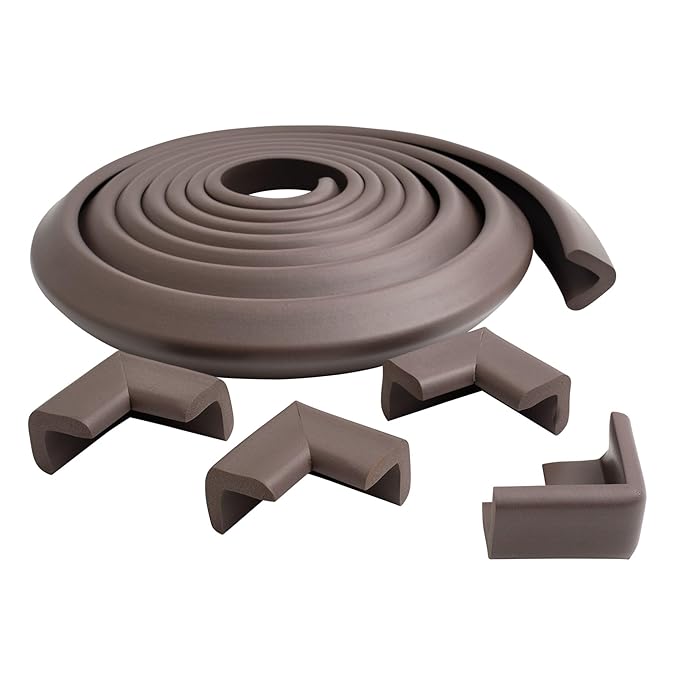 Prince Lionheart Table Edge Guard with 4 Corners, Chocolate Brown