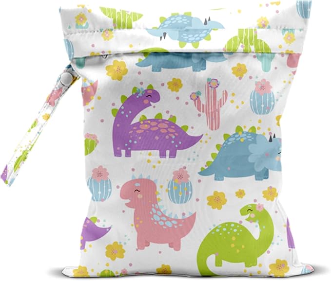 Wet Dry Bags for Diaper Waterproof Swimsuit Washable Reusable Bag for Diapers Dirty Yoga Gym Beach Clothes Plant Gifts for Friend Men Women 12.5x10.2 Inches