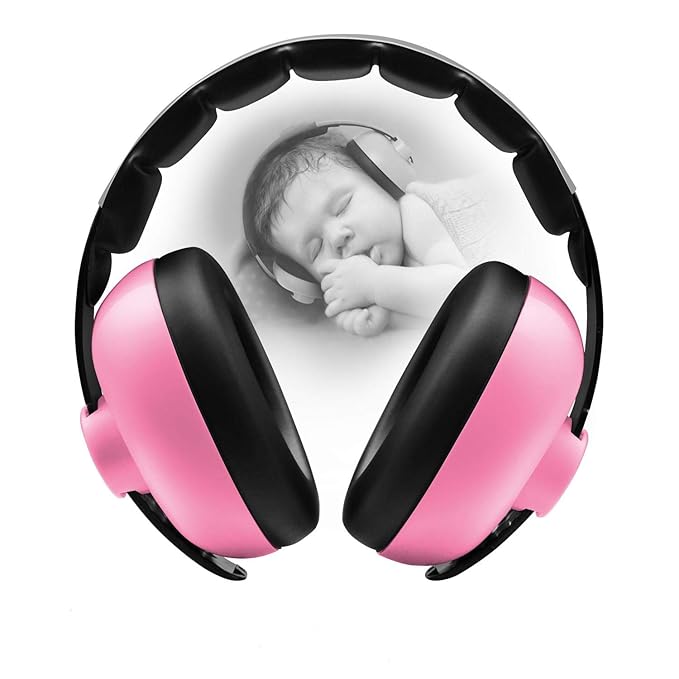 BBTKCARE Baby Headphones Noise Cancelling Headphones for Babies for 3 Months to 3 Years (Pink)