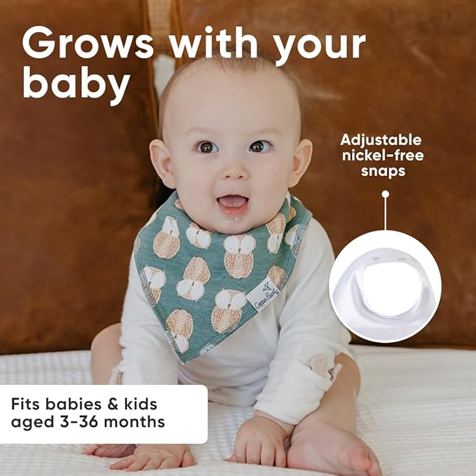 Copper Pearl Baby Bandana Bibs, 4 Pack