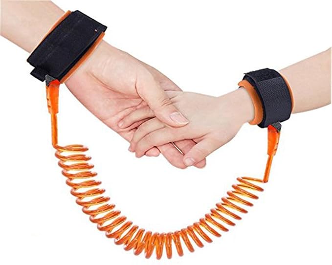 Baby Child Anti Lost Safety Wrist Link Harness Strap Rope Leash Walking Hand Belt for Toddlers, Kids(1.5m Orange)