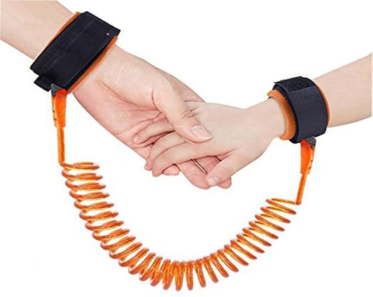 Baby Child Anti Lost Safety Wrist Link Harness Strap Rope Leash Walking Hand Belt for Toddlers, Kids(1.5m Orange)