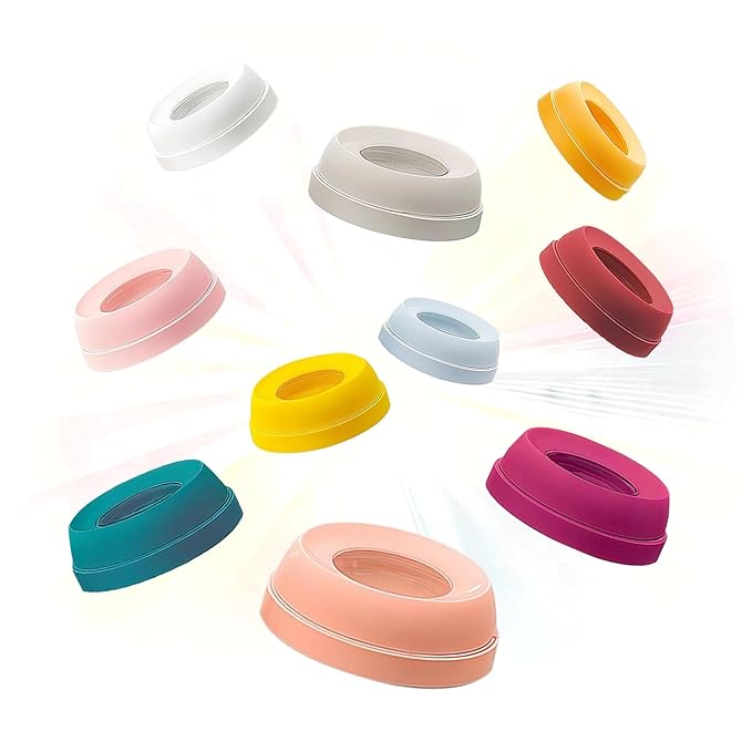 Pigeon Wide-Neck Baby Bottle Replacement Collar - Random Color Shipment (1 Pack), Leak-Proof Screw Ring, BPA-Free Food-Grade Plastic, Durable, 10 Vibrant Colors (No Color Selection)