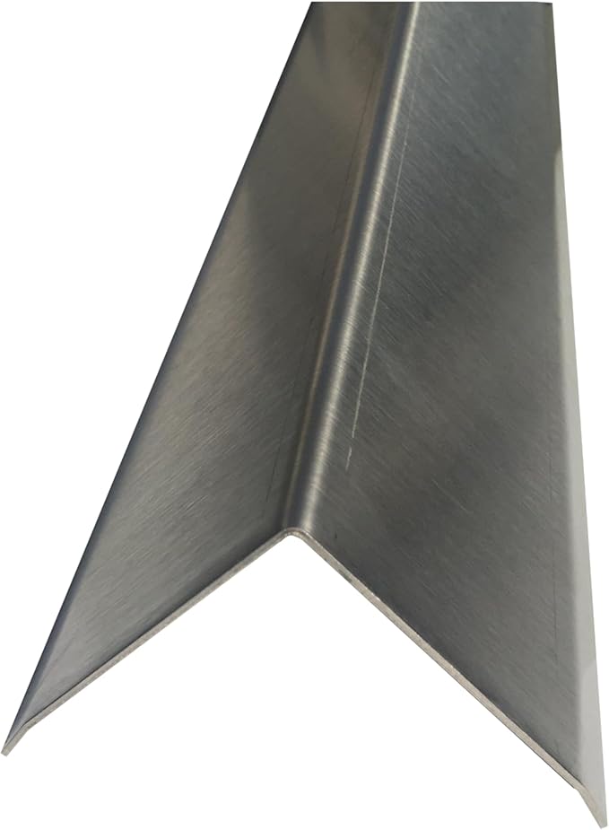 Brushed 304 Stainless Steel Corner Guards, 48" Wall Protectors, 20ga & 16ga, Available in 1/2" to 4", Multi-Pack Options (1, 2, 5, or 10) (2, 3 x 3, 16ga, with Hug Edges)