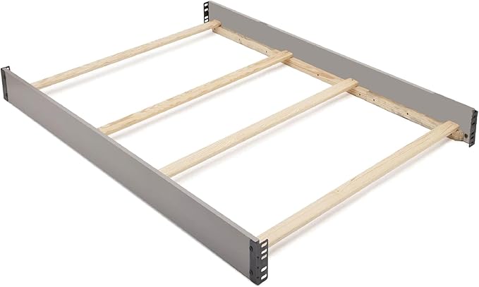 Full-Size Conversion Kit Bed Rails Compatible with Emma Crib 'N' More Convertible Crib by Delta Children - Solid Wood Rail #0050 - Toddler & Adult Bed Rail - Nursery & Baby Furniture (Grey - 026)
