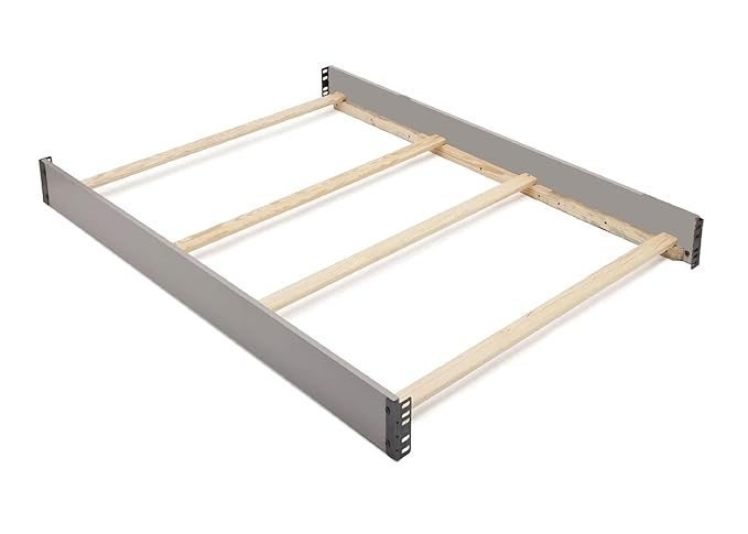 CC KITS Full-Size Conversion Kit Bed Rails Compatible with Emerson Convertible Crib by Delta Children - Solid Wood Rail #0050 - Toddler & Adult Bed Rail for Full-Size - Nursery Furniture (Grey - 026)