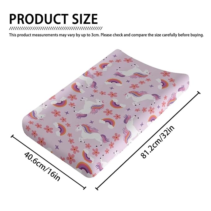 Unicorn Changing Pad Cover Boys Girls Changing Table Cover Soft Breathable Diaper Changing Pad Cover Sheets Soft Breathable