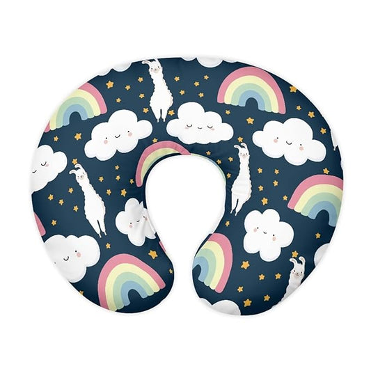 Rainbow Cloud Nursing Pillow Slipcover Sleeve, Ultra-Soft Baby Nursing Pillow Removable Cover for Breastfeeding Pillows, Pillow Not Included