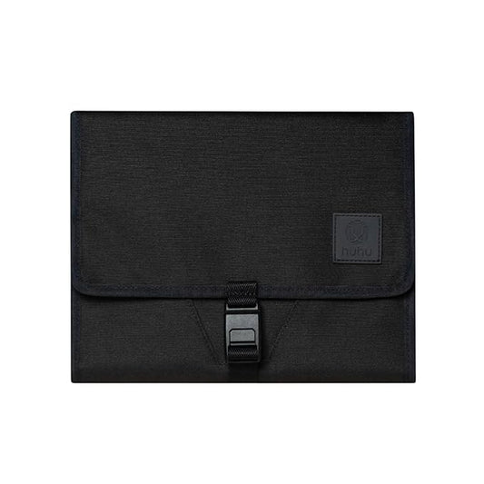 Huhu Baby Changing Wallet – Compact, Portable Diaper Changing Pad for Travel – Easy to Clean, Foldable Changing Mat – Must Have Diaper Bag Accessory for New Parents (Midnight Black)