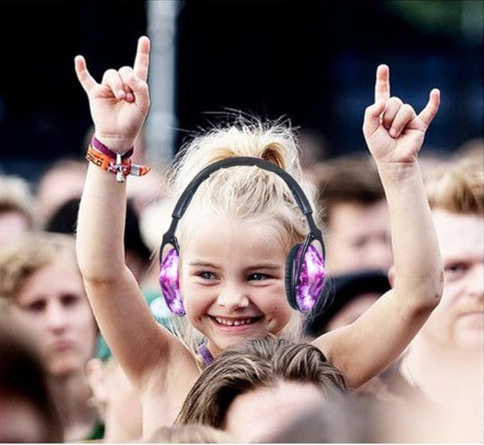 Kids Hearing Protection,25dB NRR Noise Reduction,Sound Proof for Kids,Toddler,Safety Earmuffs for Concert,Airplane,Autism,Monster Jam,Travel,School- Black Nebel