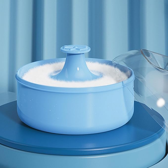 Powder Puff with Case Body Cosmetic Empty Loose Powder Box Container Body Powder Puff