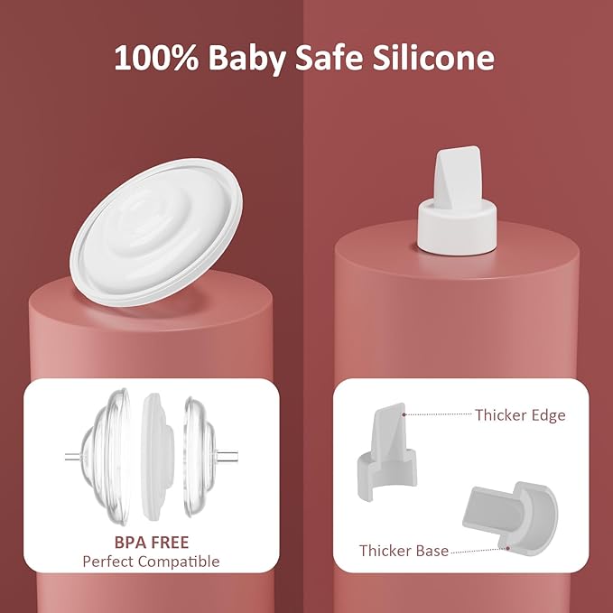 10PCS Breast Pump Parts Compatible with Spectra S2, S1, 9Plus, 6 Pack Silicone Duckbill Valve & 4 Pack Silicone Diaphragm for Spectra Breastpump Parts, Not Original Replacement Accessories
