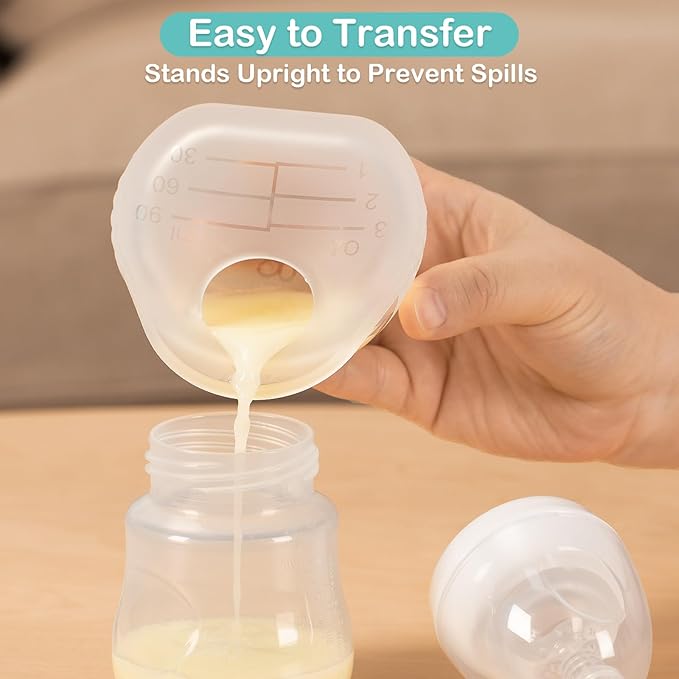 BumbleBee Wearable Milk Collector | Hands-Free, Kick-Proof, Portable Silicone Milk Saver for Breastfeeding Moms | Discreet, Comfortable - 3oz/90ml, 1 Count