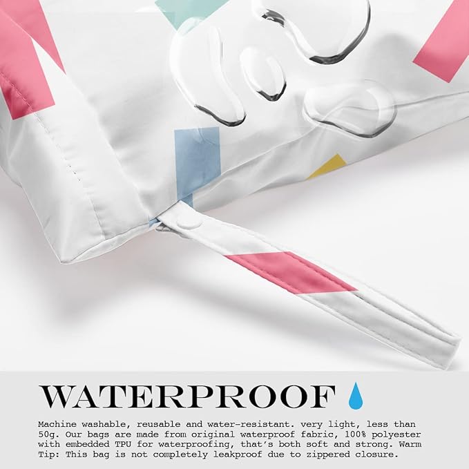 Wet Bag Wet Dry Bag for Swimsuit Travel Beach Pool Stroller Diapers Dirty Yoga Gym Clothes Waterproof Reusable