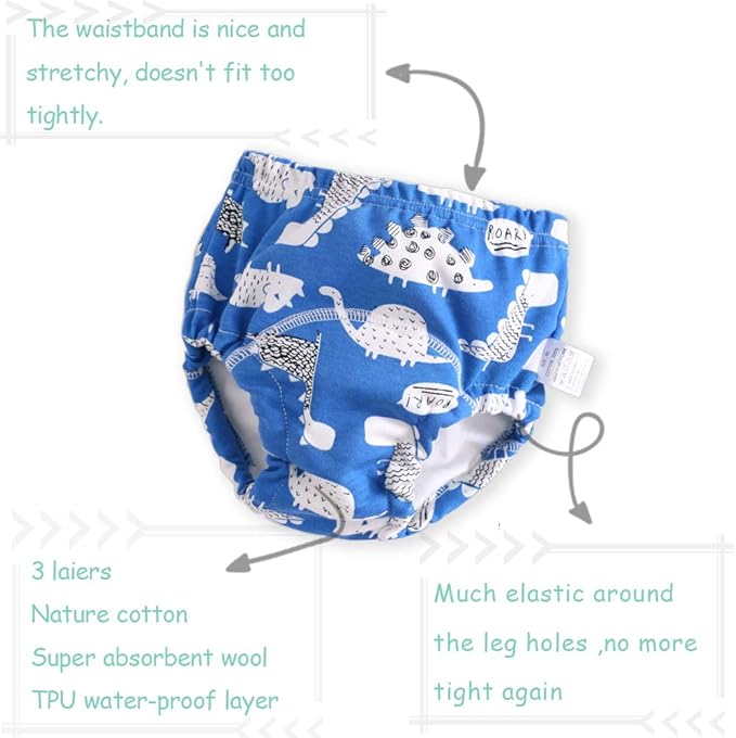 U0U Baby Girls Cotton Training Pants Toddler Potty Training Underwear for Boys and Girls