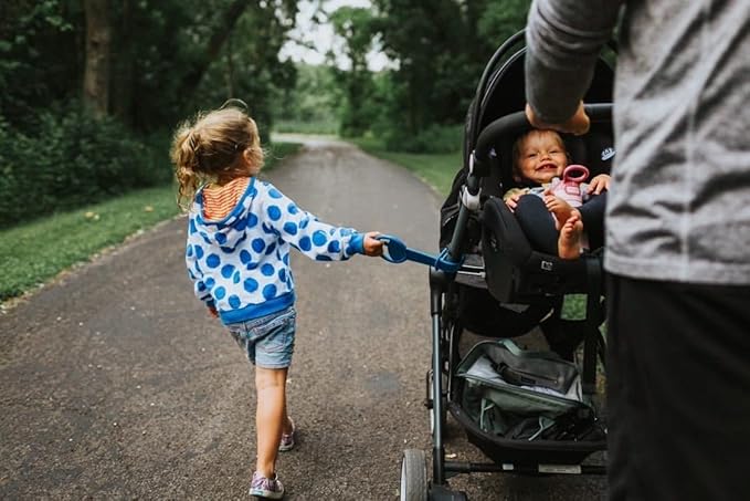 Tagalong Stroller Accessory for Child Safety | Toddler Must Have to Keep Kids Close | Toddler Travel Accessory - Links to Strollers, Backpacks, Shopping Carts - Disney Trip Essential - Pink Tag