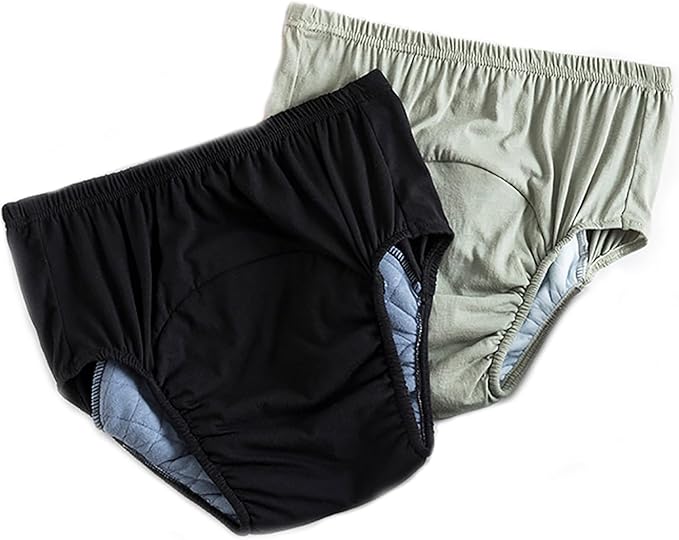 Adult Cloth Diaper, Soft Cloth Diapers Nappy Care Incontinence Care Panties, Reusable Cloth Diaper Cover Washable Underwear, Adult Reusable Pure Cotton Diapers,2 Pieces,4XL