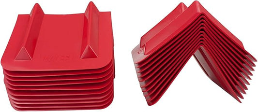 Mytee Products (20 Pack) V Edge Protectors Flatbed, 8" x 12", Red | Vee Shaped Plastics Corner Protectors for Cargo Loads | Tie Down Strap Guard for Winch, Ratchet Straps on Flatbed Truck Trailers
