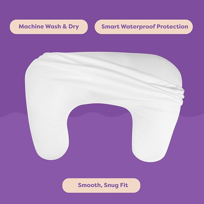 Boppy Nursing Pillow Liner - Waterproof Protection for Redesigned Boppy Nursing Pillow, Machine Wash & Dry, Wipeable, Liner Only - Nursing Pillow Sold Separately, White