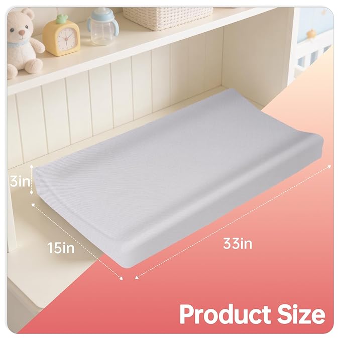 Changing Pad Cover Compatible with Graco,15 x 33 Inches,Organic Cotton,Breathable & Easy to Clean Changing Pad Sheets Compatible with Graco for Girls and Boys,2PACKS