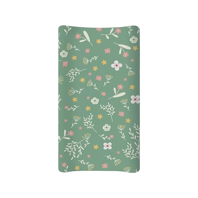 Baby Stretchy Changing Pad Cover, Breathable Changing Pad Cover for Infants and Toddles, Hippie Floral Print 16 * 32 Inches