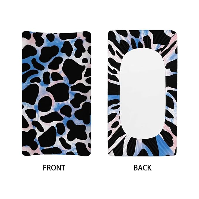 Cow Tie Dye Changing Pad Cover for Baby Girls Boys Comfort Diaper Change Table Pad Covers Soft Changing Pad Sheets