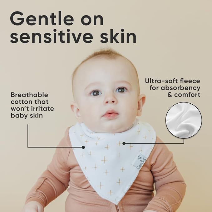 Copper Pearl Baby Bandana Bibs, 4 Pack