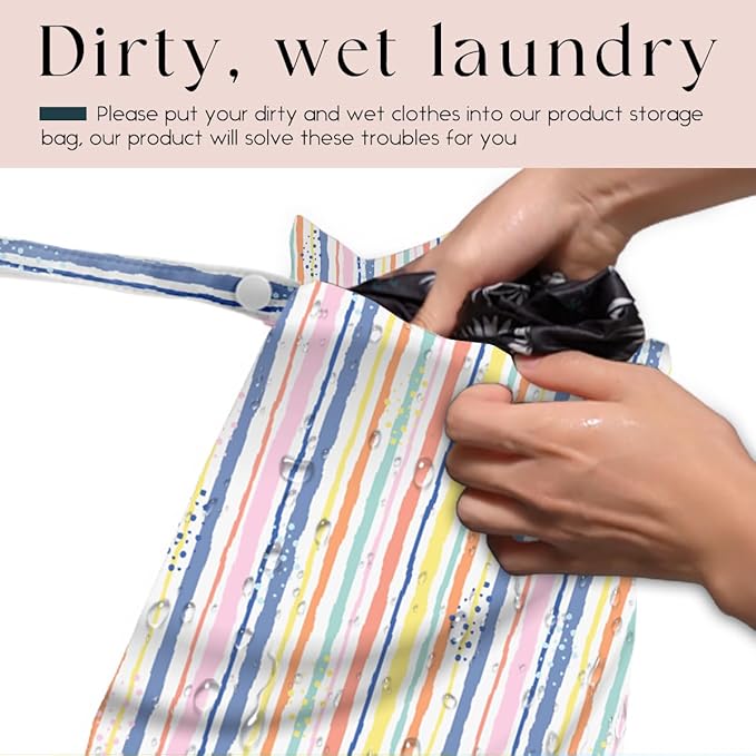 Wet Bag Wet Dry Bag for Swimsuit Travel Beach Pool Stroller Diapers Dirty Yoga Gym Clothes Waterproof Reusable