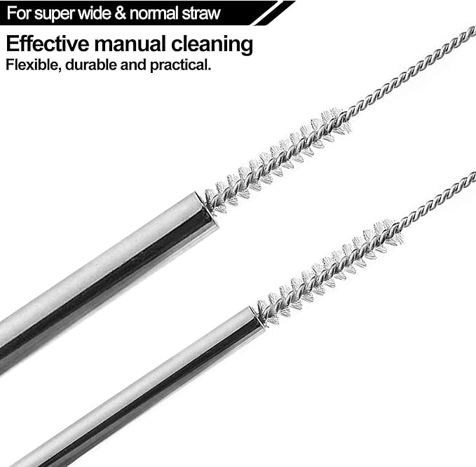 Stanley Straw Cleaner Brush, Reusable Extra Long for 40/30/20 oz Stanley Mug, 10mm Wide Drinking Straws Cleaning Brush for Sippy Cup, Water Bottle and Tubes (5Pcs)