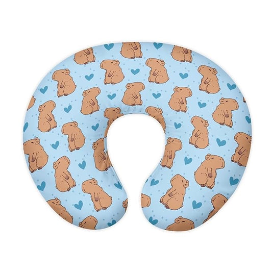 Capybara Pillow Cover Girls Baby, Cute Breastfeeding Pillow Cover for Baby, Snug Fits Newborn Nursing Pillow Case, Super Soft Breathable