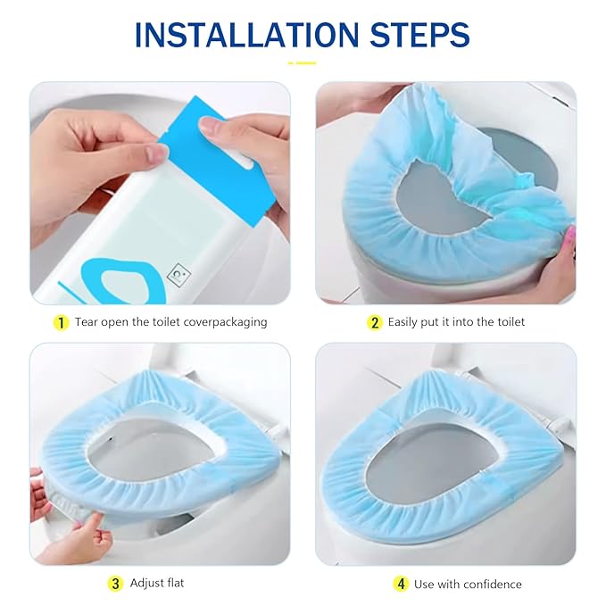20 Pack Disposable Toilet Seat Cover Waterproof Non-Woven Fabric, Disposable Toilet Seat Covers for Travel, Disposable Seat Covers for Outing Hotel Hospital Public Toilet (Green+Pink)