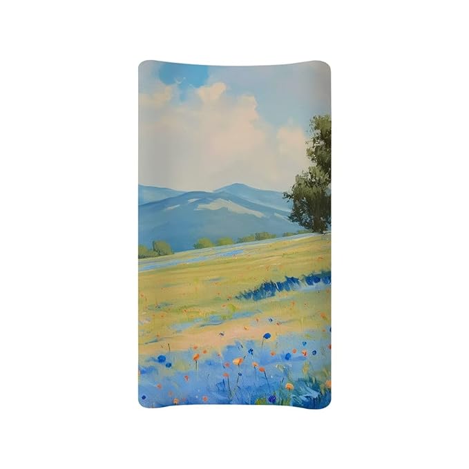 Breathable Diaper Changing Pad Cover for Baby Girls and Boys, Soft Changing Table Sheets 16 * 32 Inches, Countryside Scenery