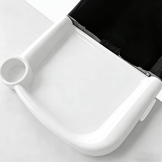 Portable Baby Dining Tray Compatible with Ingle-sina Fast Table Chair Fits 6–36 Months Babies, BPA-Free Plastic & Dishwasher Safe, Mess-Free & Deep Edge Spill Guard, Home & Travel Use - White