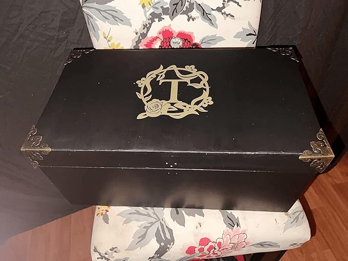 dophee 4Pcs Vintage Corner Protectors, Antique Bronze Decorative Trim Metal Corner Covers Bumpers Edge Guards with Screws for Picture Frame Album Jewelry Box Gift Wine Box Wooden Cases, 1.97"x1.97"