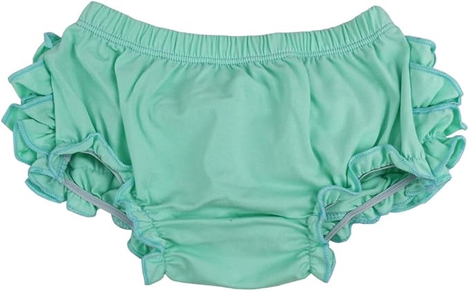 Wennikids Baby Girl's Cotton Shorts and Diaper Cover Bloomers Small Aqua