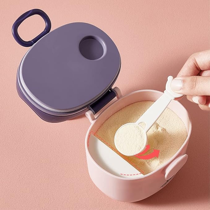 Crowns Baby Dispenser Scoop Portable Milk Storage Container Travel Daycare Holder Snack Storage Container Non Spill Design