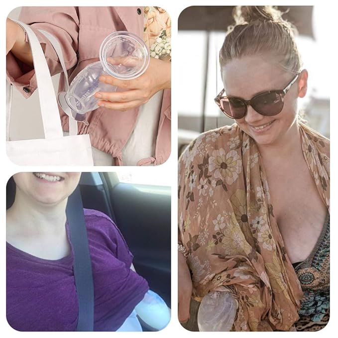 haakaa Silicone Manual Breast Pump with Suction Base and Flower Stopper 100% Food Grade Silicone BPA PVC and Phthalate Free (5oz/150ml) (Orange)